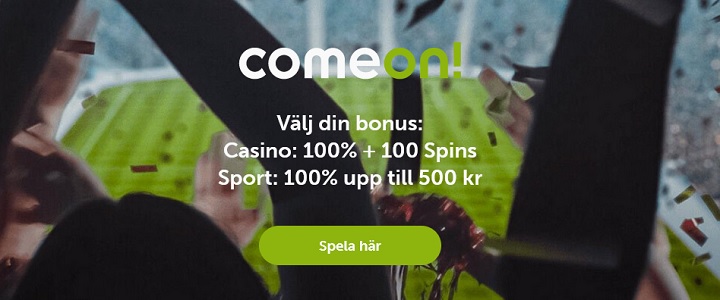 ComeOn med ny bonus på sport och casino